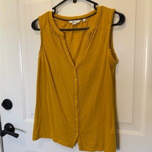 Boden Mustard Sleeveless Blouse